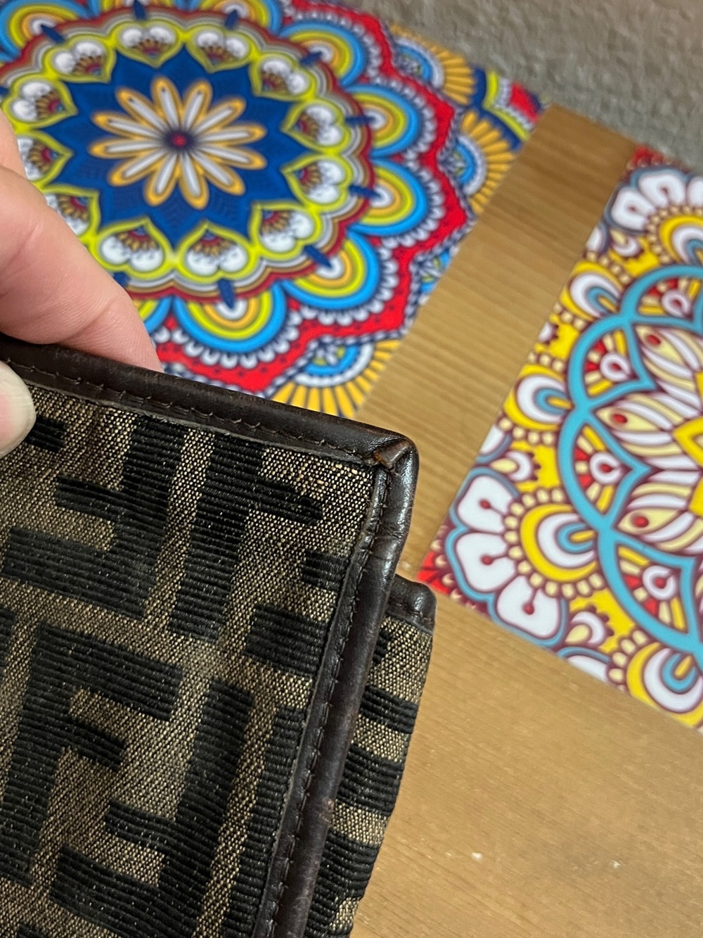 Fendi Brown & Dark Brown FF Logo Small Clutch Vintage 1970-1980 - Picture 11 of 15